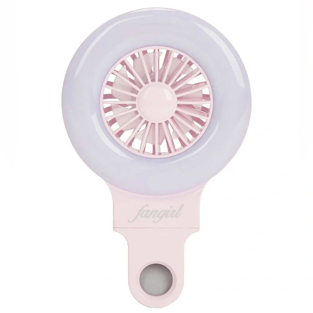 Clip On Phone LED Selfie Ring Light with Fan. Like New Condition. FANGIRL Brand